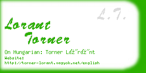 lorant torner business card